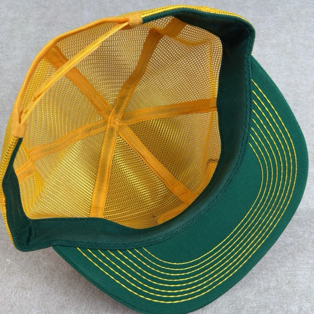 Vintage Dekalb Seed Corn Hat Trucker Cap Yellow Green Mesh Snapback K-Brand USA‎